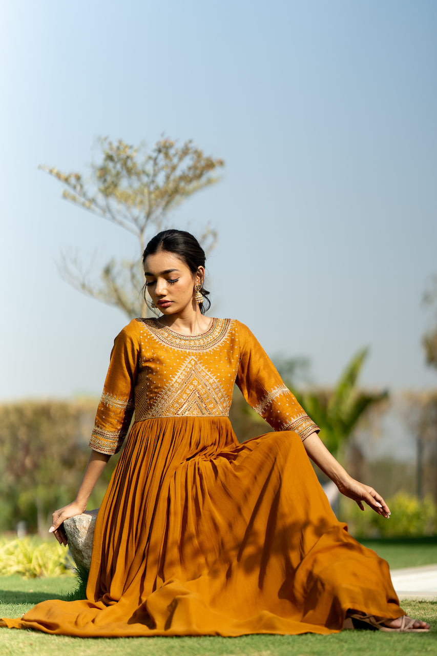 Mustard Amber Gown