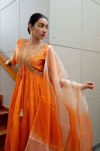 Citrus Dream anarkali set