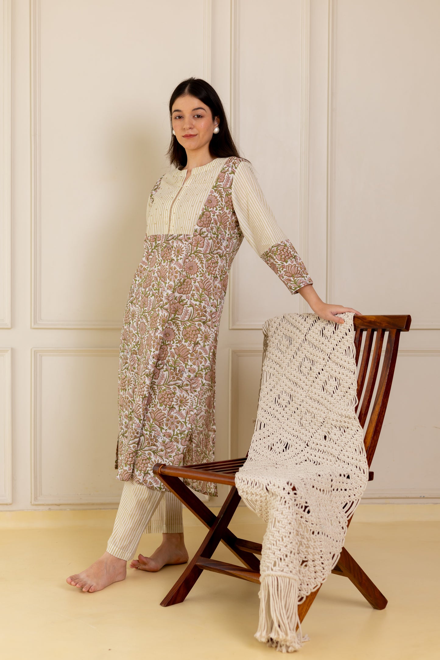 Beige Beauty Kurta Set