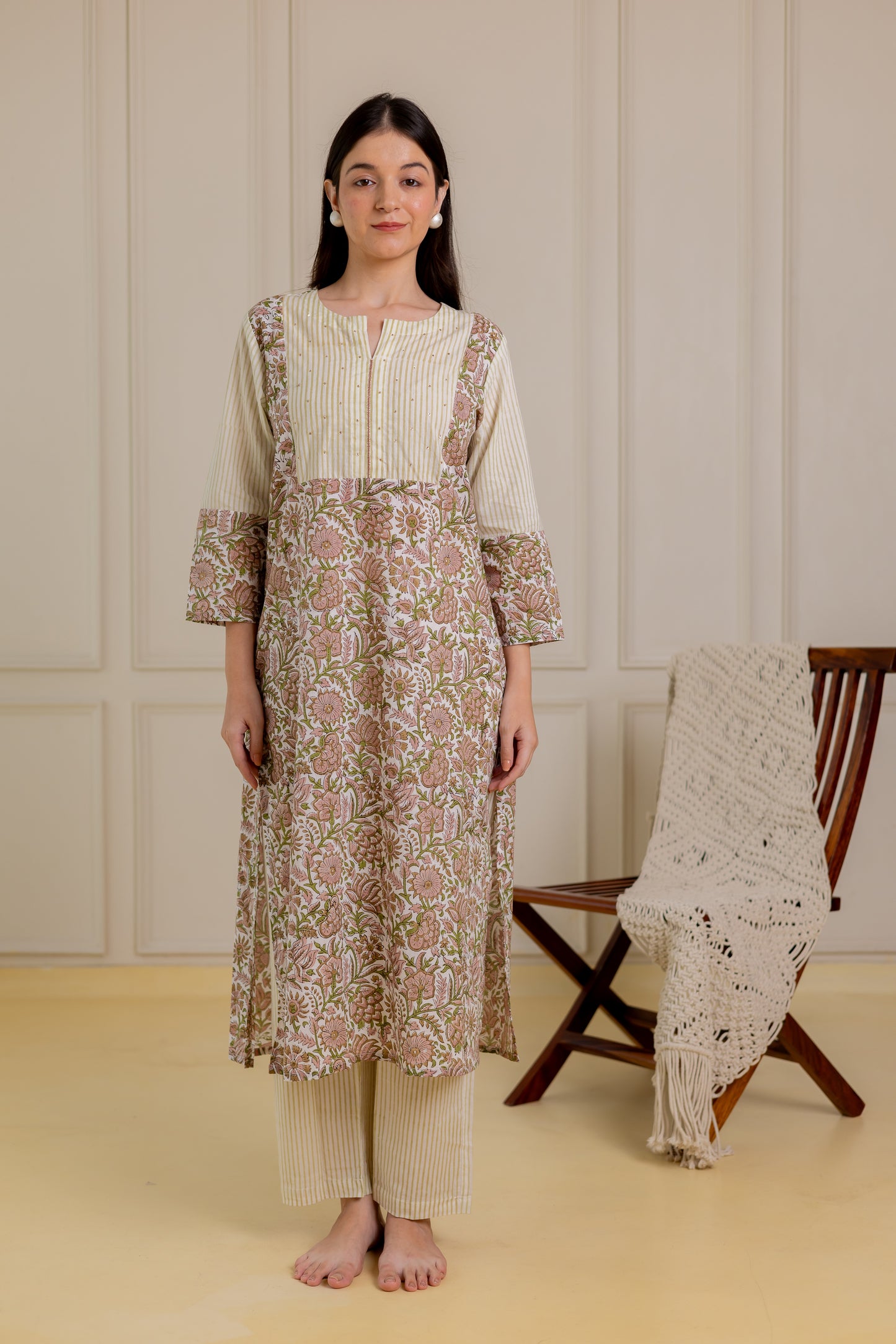 Beige Beauty Kurta Set