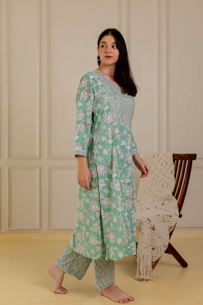 Mint Breeze Kurta Set