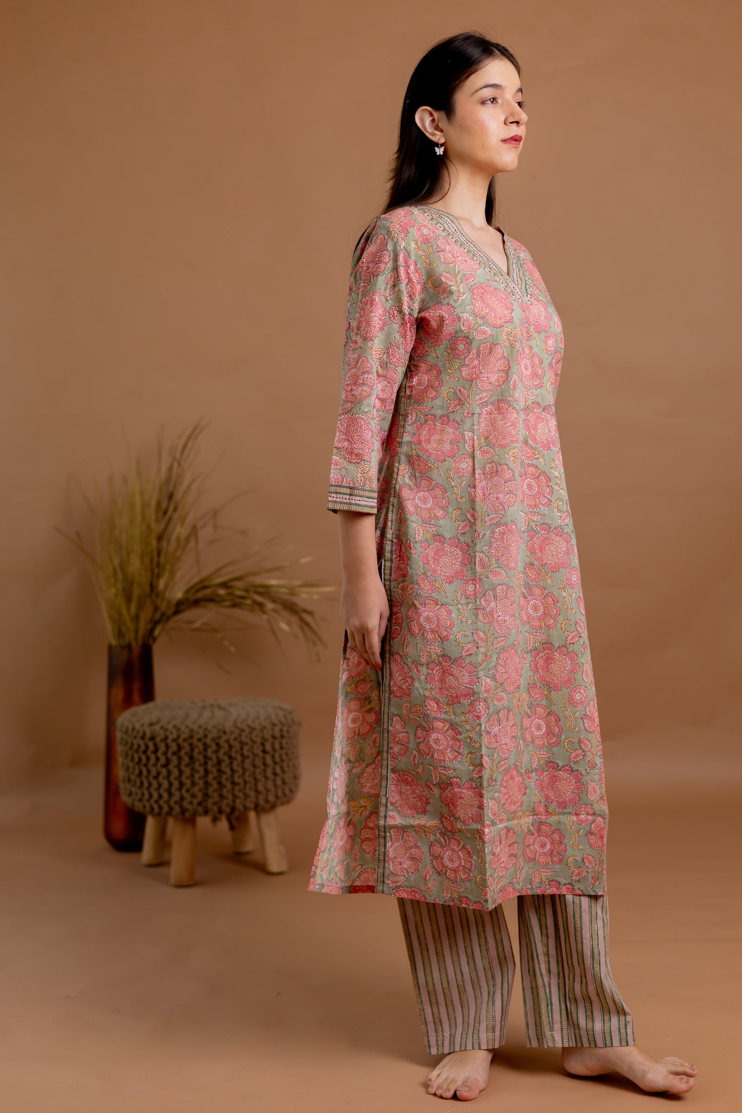 Rosy Blossom Kurta Set