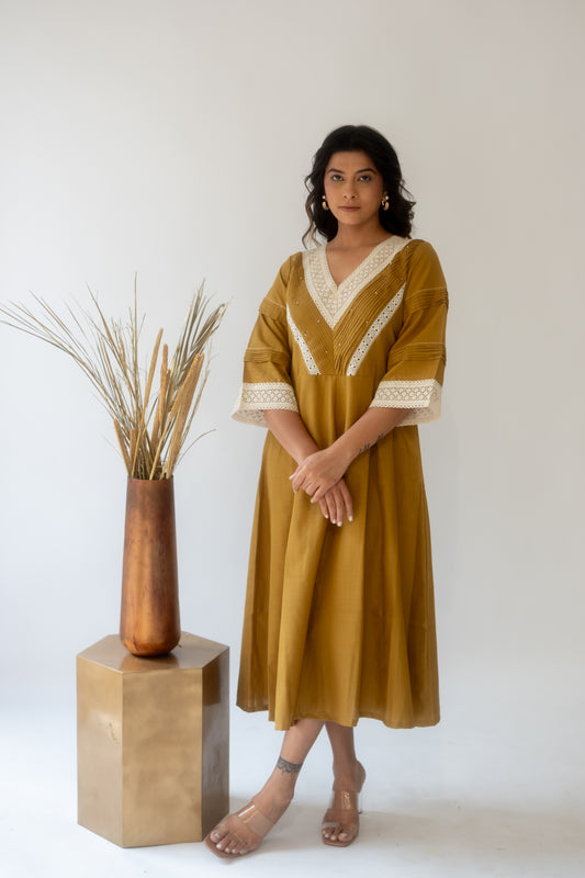 Vernal Spice Rust dress