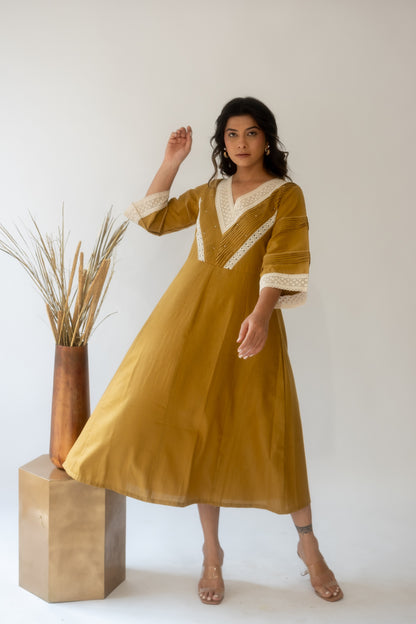 Vernal Spice Rust dress