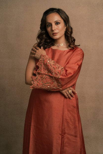 Daisy Coral Kurta Set