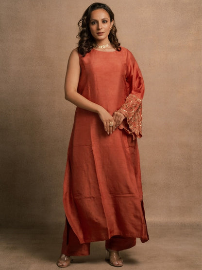 Daisy Coral Kurta Set