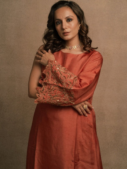 Daisy Coral Kurta Set