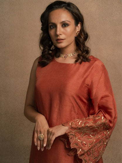 Daisy Coral Kurta Set