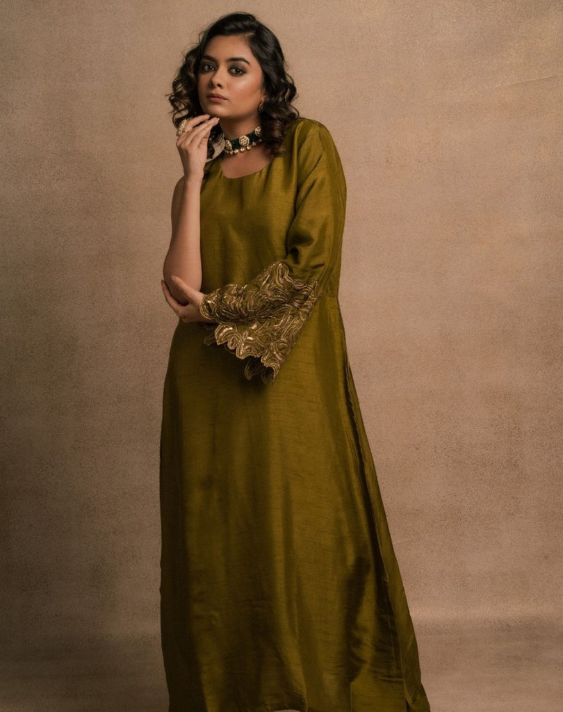 Daisy Lime Green Kurta Set