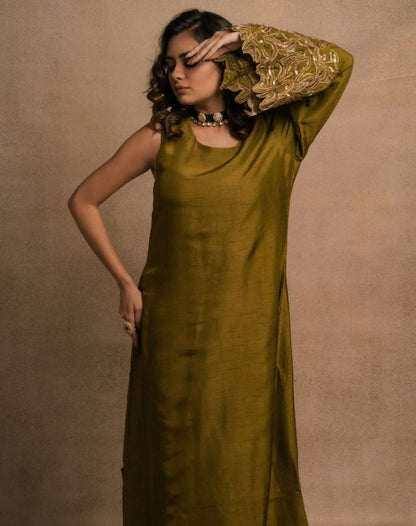 Daisy Lime Green Kurta Set