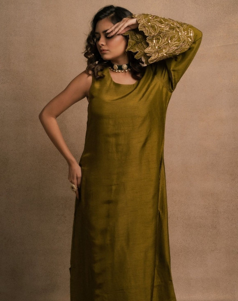 Daisy Lime Green Kurta Set