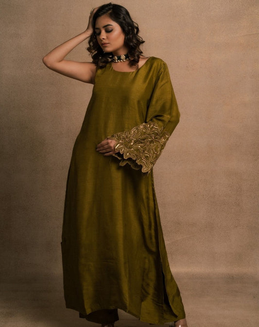 Daisy Lime Green Kurta Set