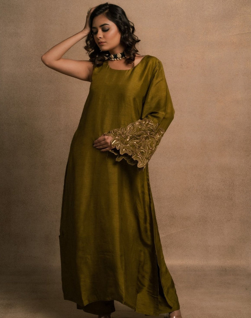 Daisy Lime Green Kurta Set