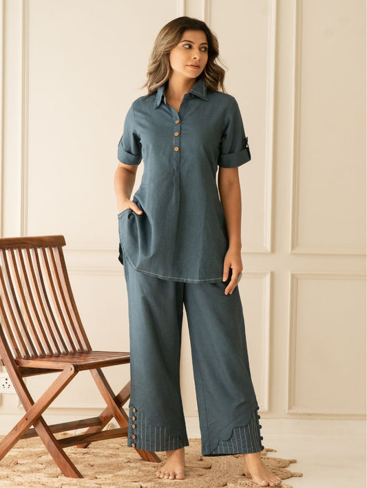 Dark Weaved Co-Ord Set