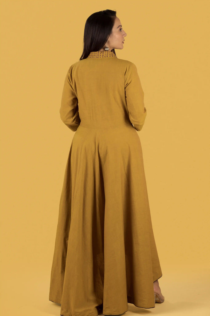 Mustard Yellow Dress For Woman