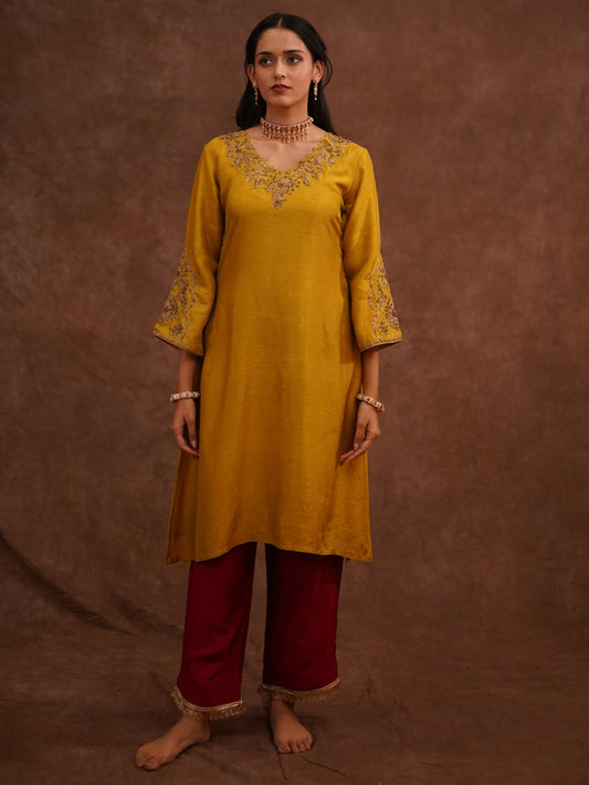 Haldi Gulab Kurta Set