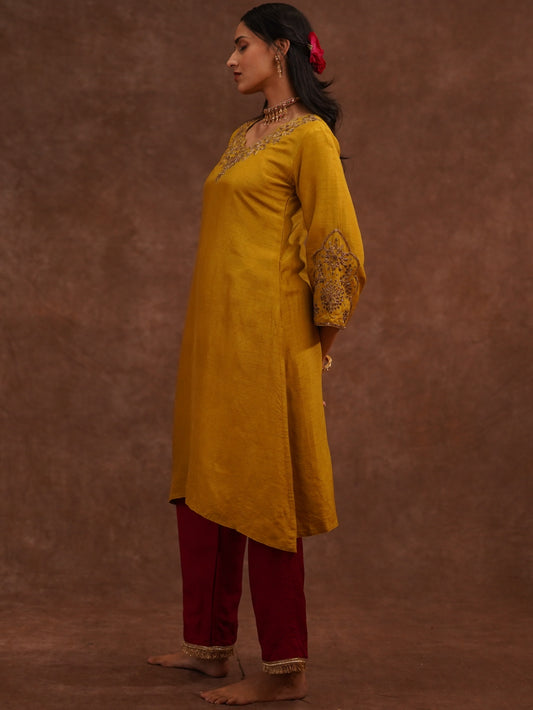 Haldi Gulab Kurta Set
