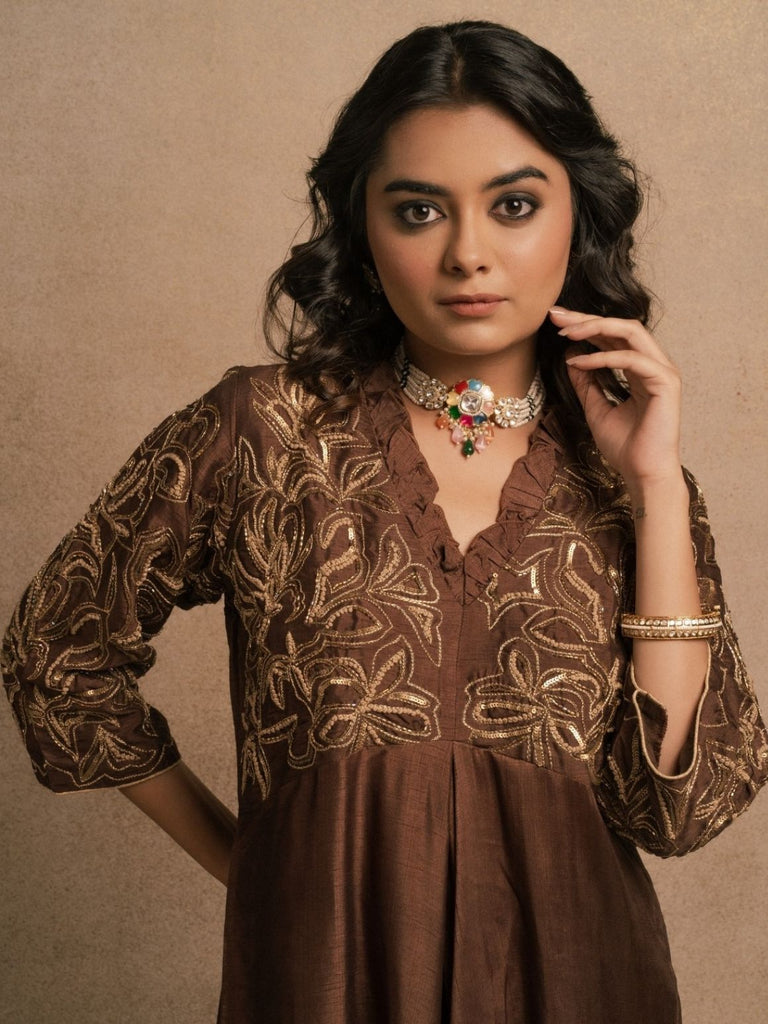 Hazel Frill Kurta Set