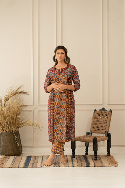 Floral Pettern Kurta Set