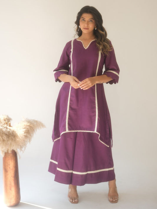 LAVENDER KURTA SET
