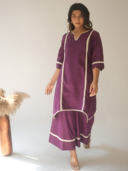 LAVENDER KURTA SET