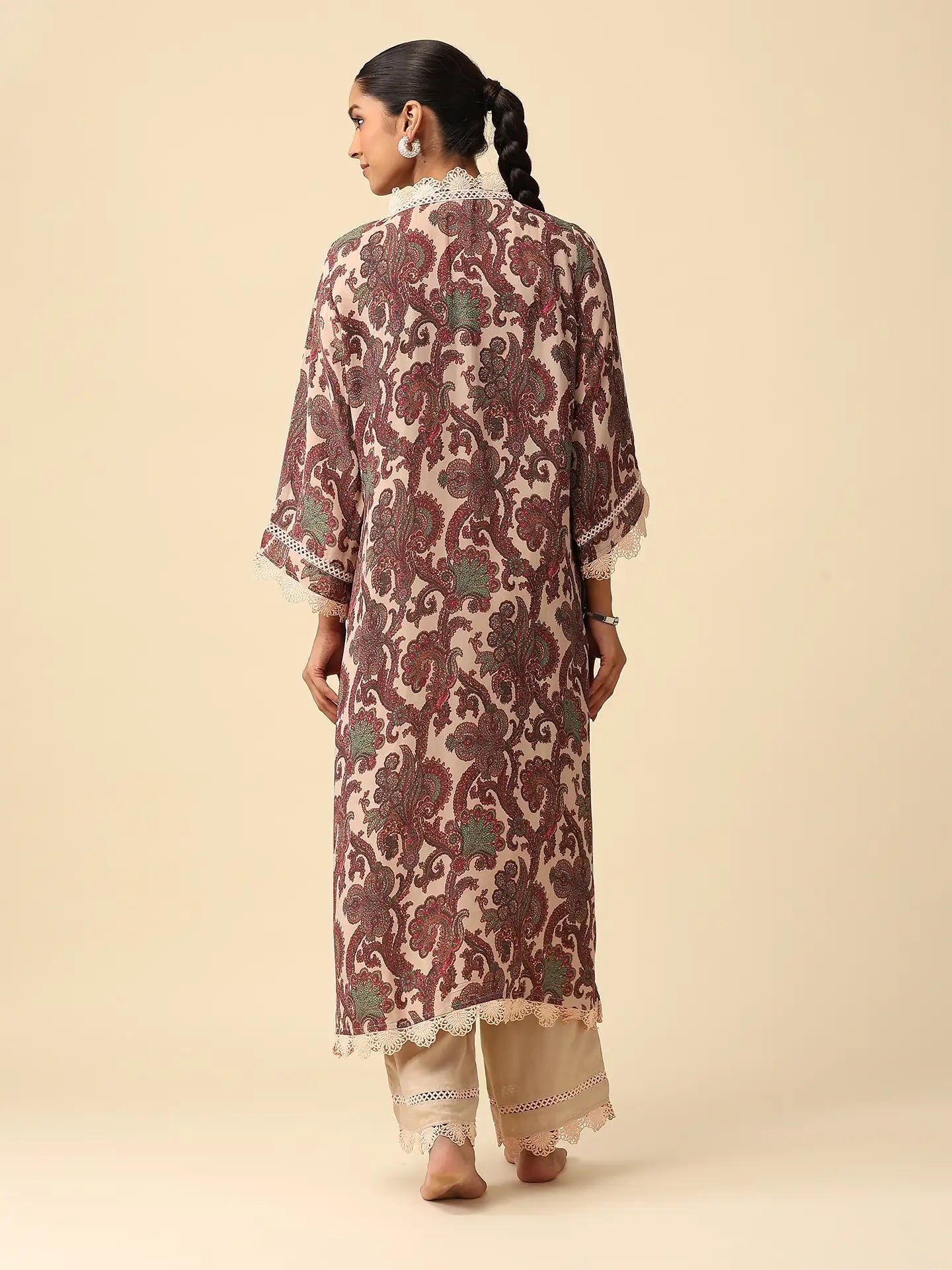 Cotton Crepe Kurta Set -La Belle |  By Wos