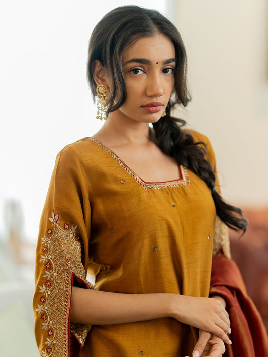 Majesty Mustard Kurta Set
