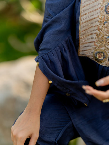Midnight Metallic Kaftan set