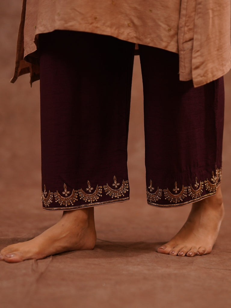 Dark purple pants for woman