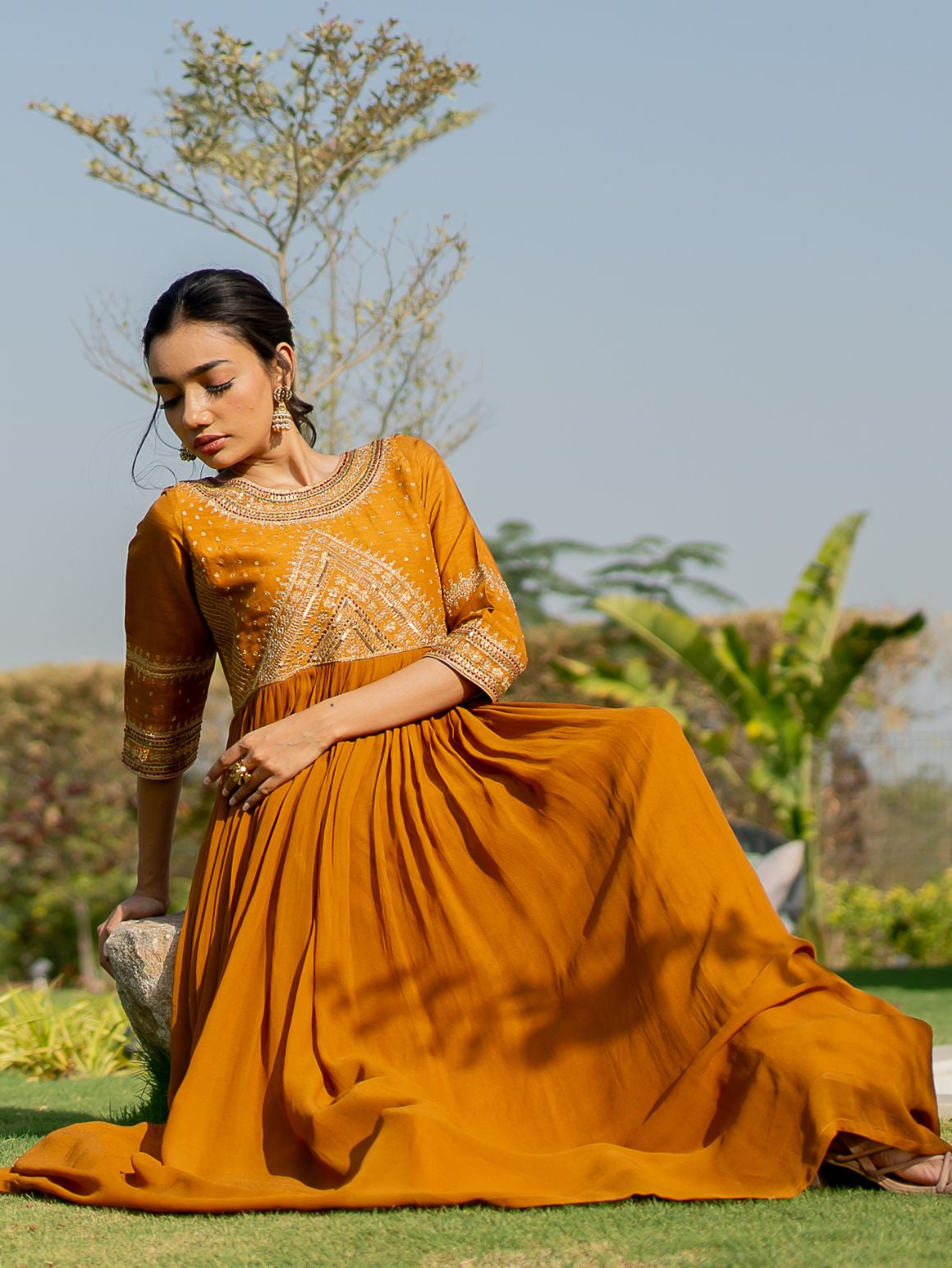 Mustard Amber Gown