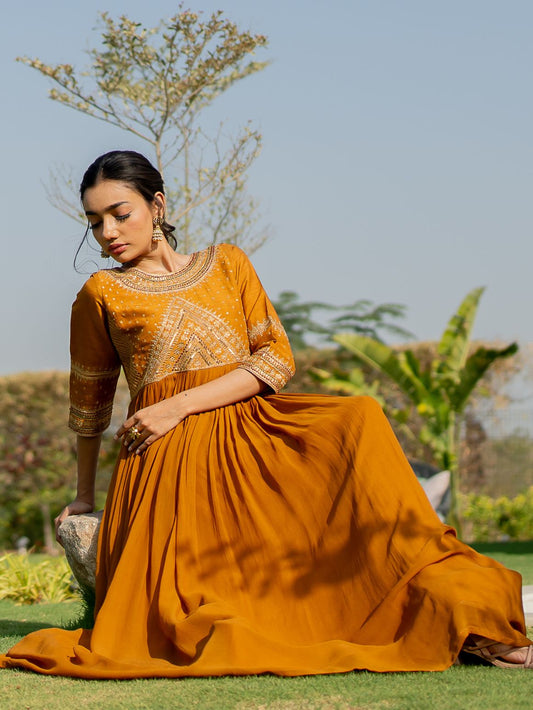 Mustard Amber Gown