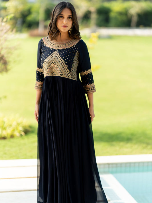 Navy Cosmic Gown