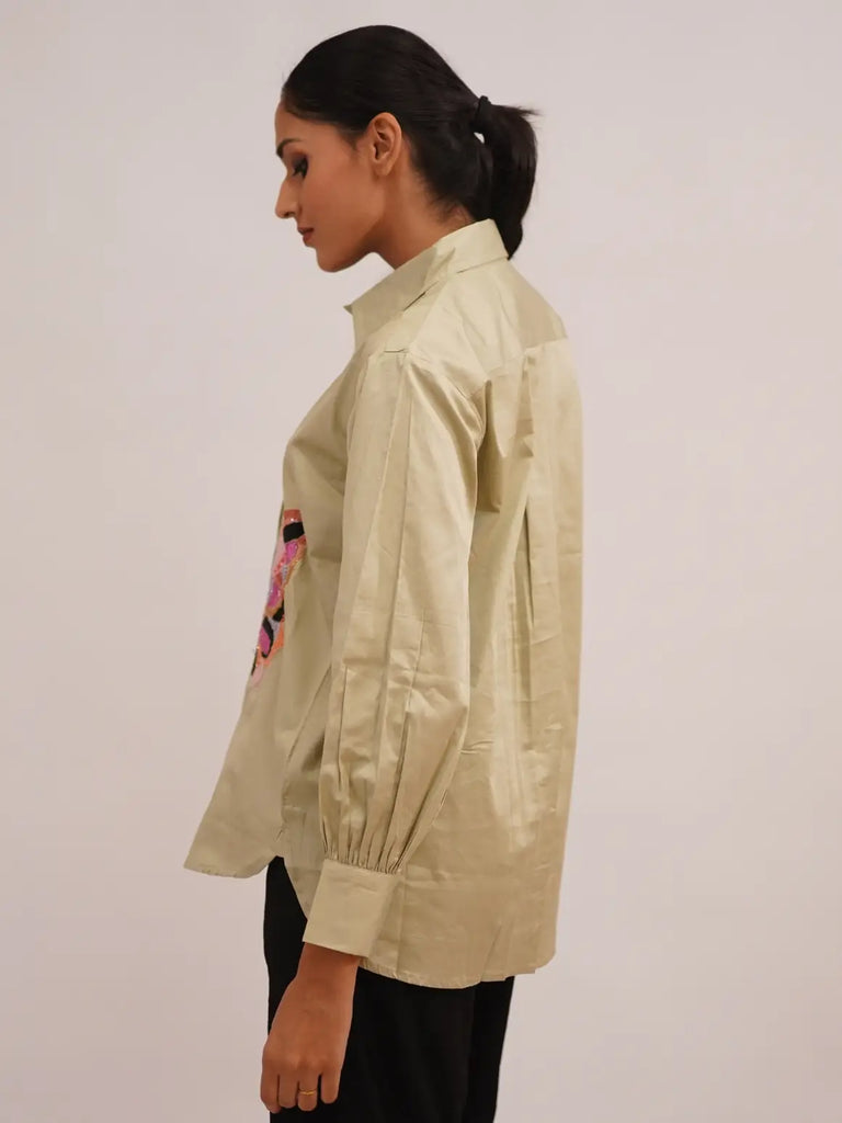 shirt with embroidery for women 