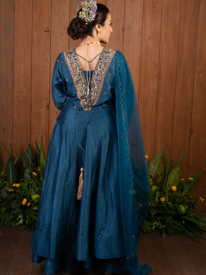 Phantom Blue Anarkali Set