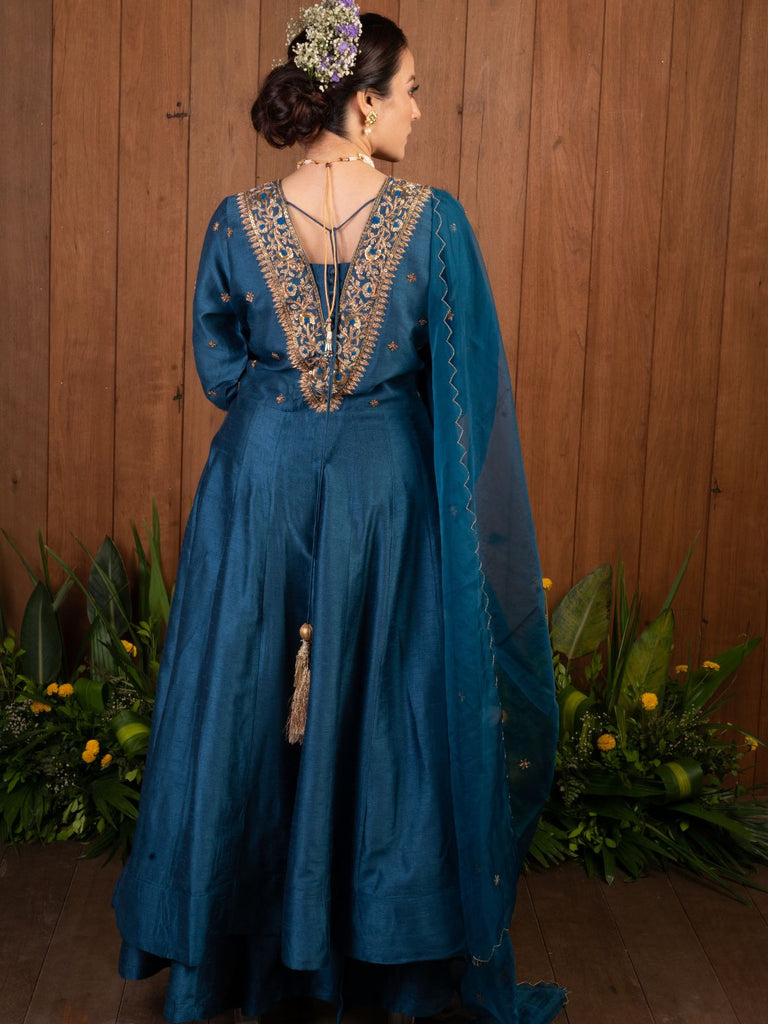 Phantom Blue Anarkali Set