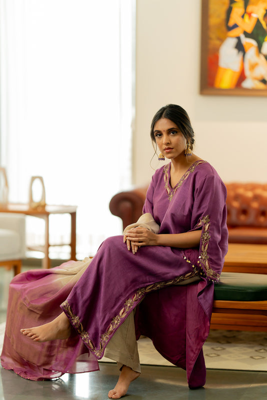 Purple Plum Kurta Set