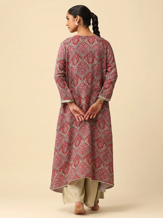 Rubine | Cotton Crepe Kurta Set for woman | By Wos