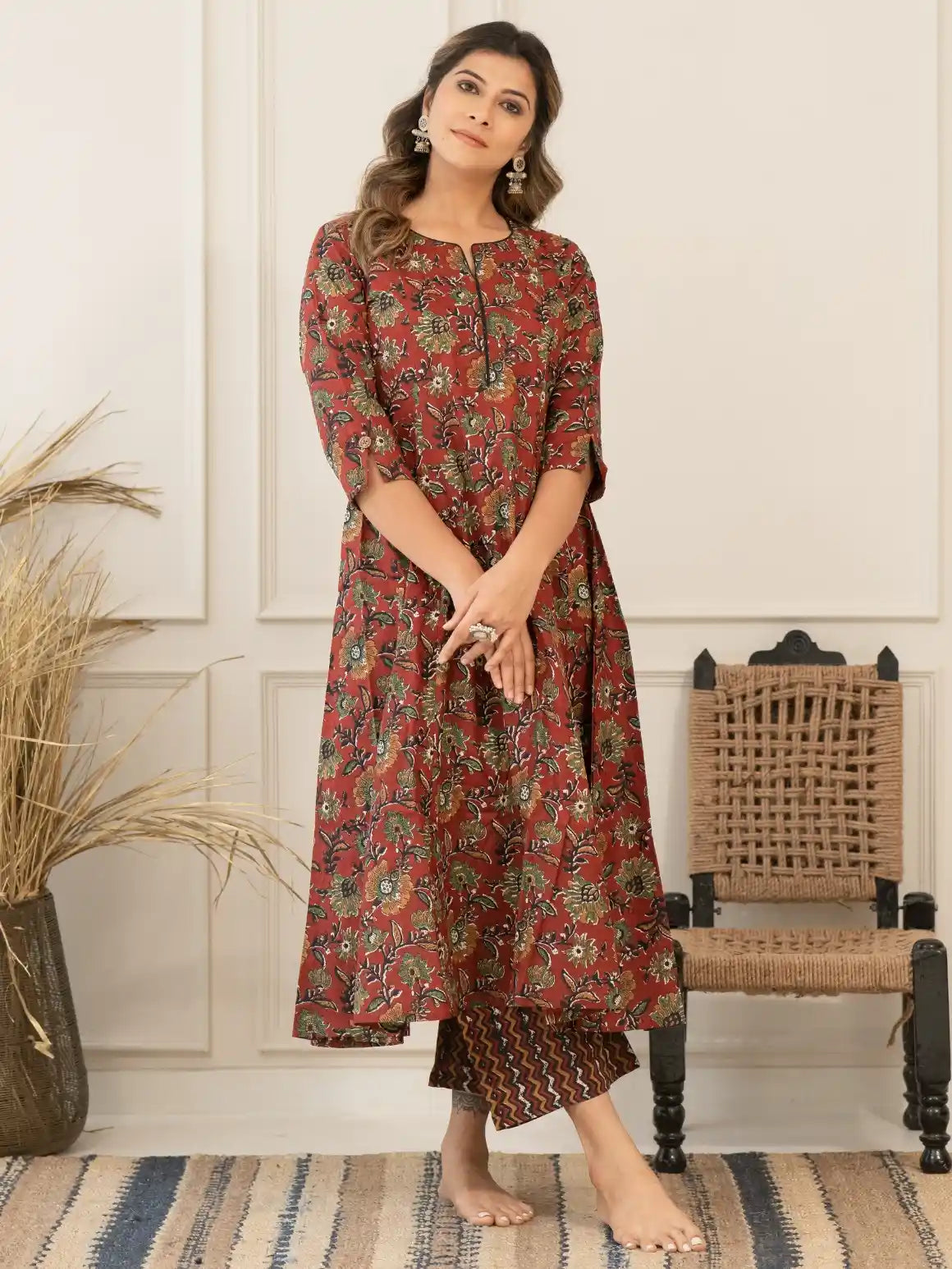 Rust Floral Set