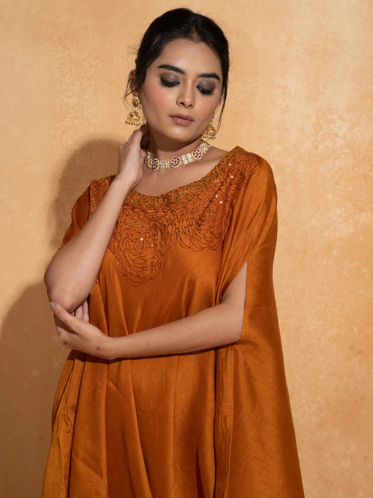 Sequence Orange Rose Kaftan