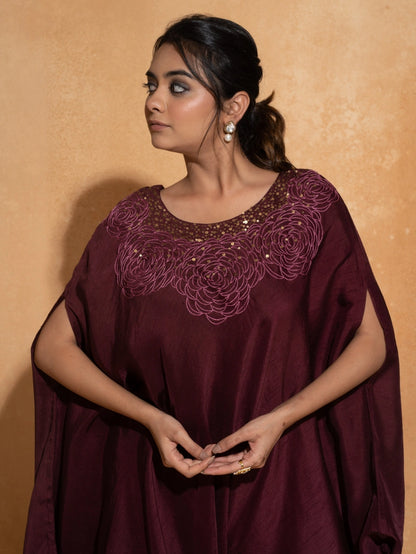 Sequence Wine Rose Kaftan