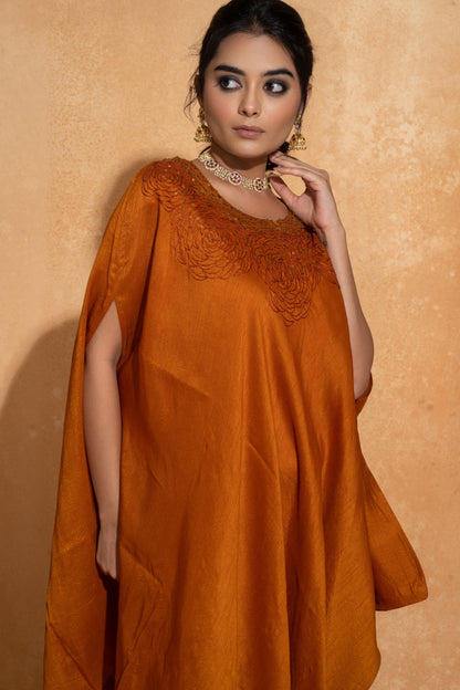 Sequence Orange Rose Kaftan