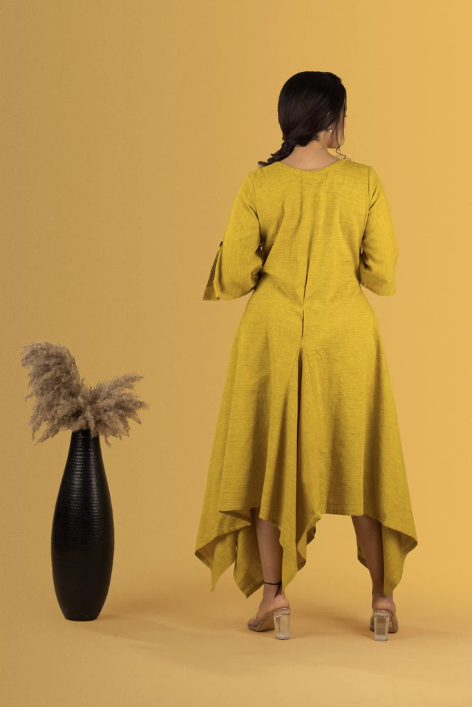 long yellow dress for women
