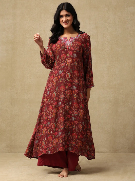 The Maroon Muse-The  Kurta Set
