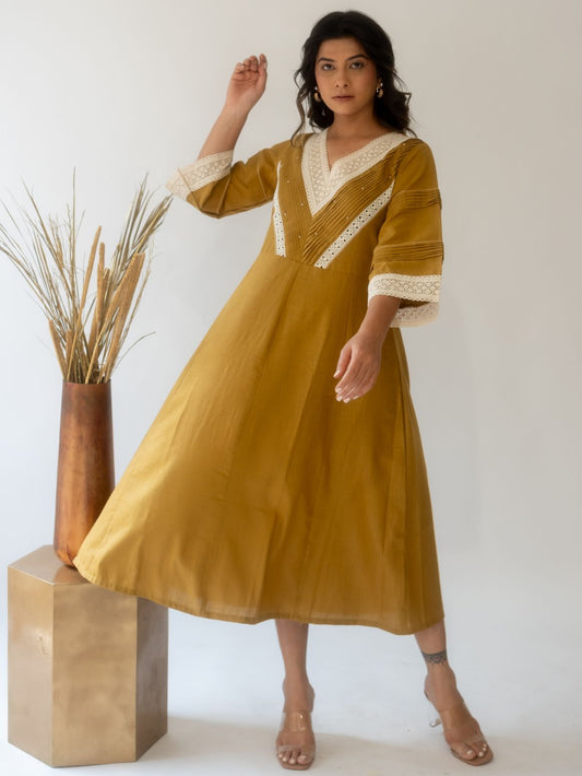 Vernal Spice Rust dress