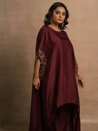 Wine Meraki Kaftan Kurta Set