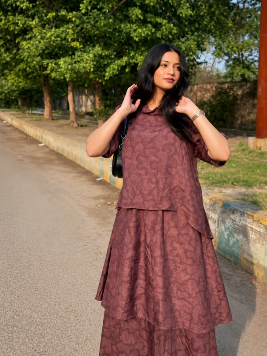 Wine Whirl Tiered Set | Dress by WoS